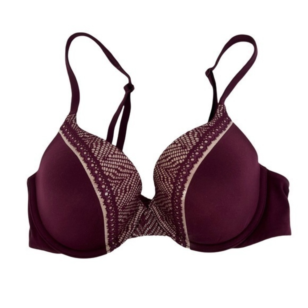 Victoria Secret Women Bras Red Burgundy Sz 34C